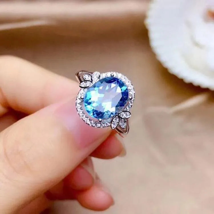 Princess Cut 3.2ct Blue Sapphire Ring