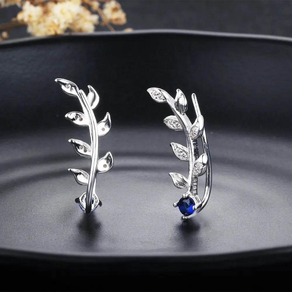 Royal Blue Ear Climber Earrings