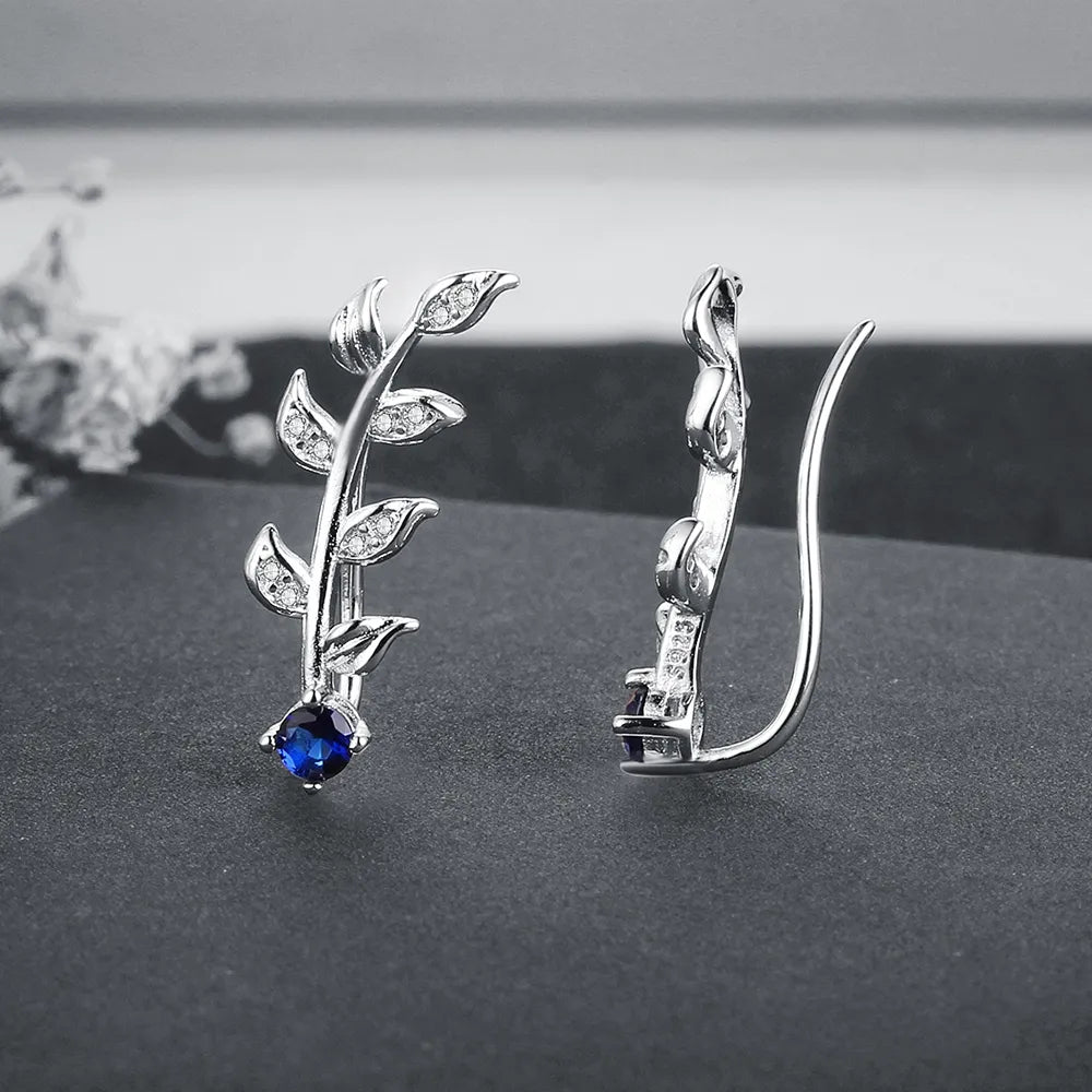 Royal Blue Ear Climber Earrings