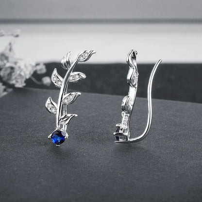 Royal Blue Ear Climber Earrings