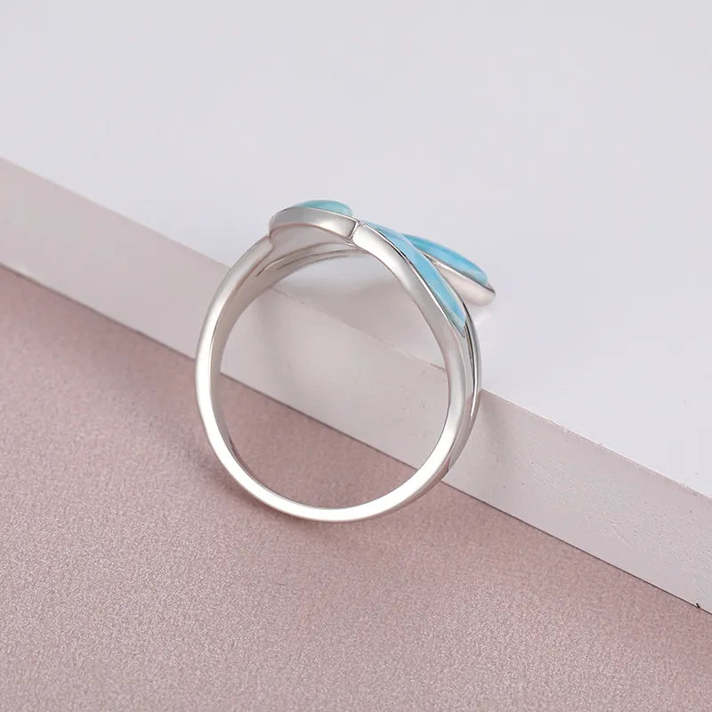 Olive Branch Larimar Ring for Women