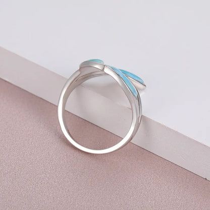 Olive Branch Larimar Ring for Women