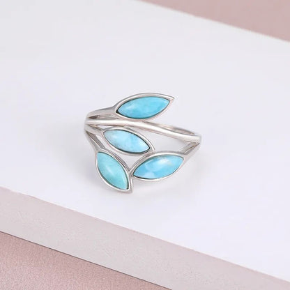 Olive Branch Larimar Ring for Women