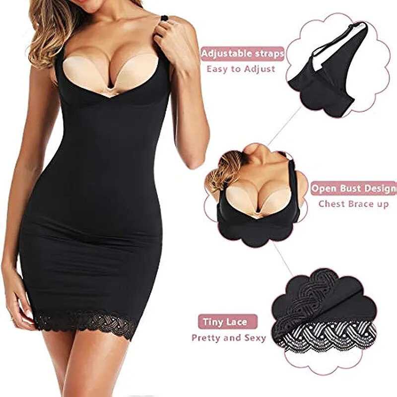 Women's Full Slip Shapewear Dress Bodysuits