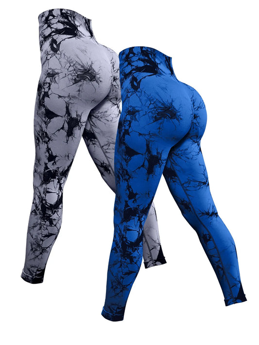 2 Piece Tie Dye Leggings Seamless