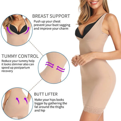 Women's Full Slip Shapewear Dress Bodysuits