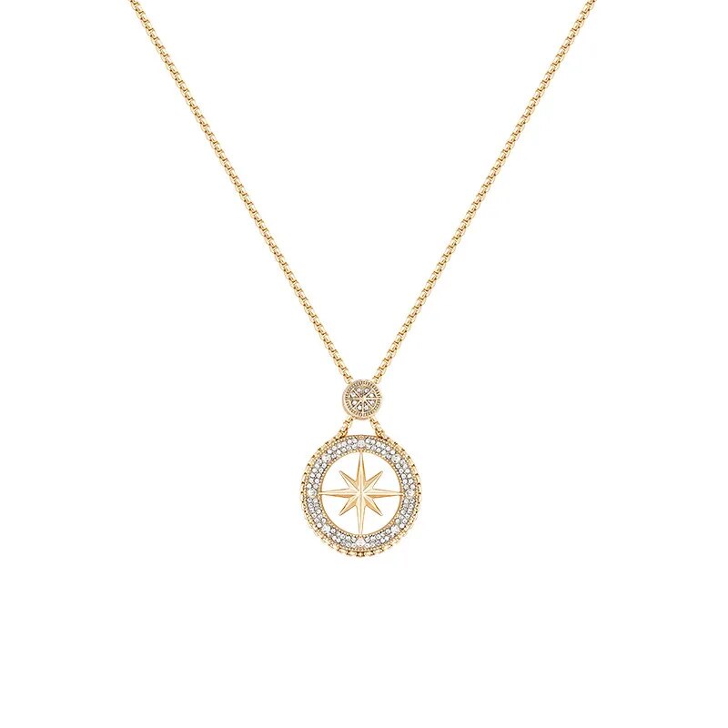 Six Star Necklace for Women Retro Long Chain