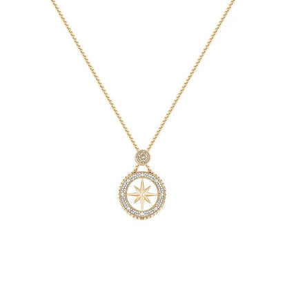 Six Star Necklace for Women Retro Long Chain