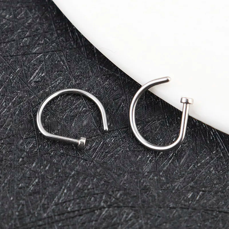 Nose Rings D Shape Nose Hoop