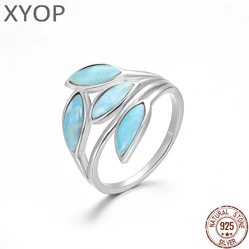 Olive Branch Larimar Ring for Women